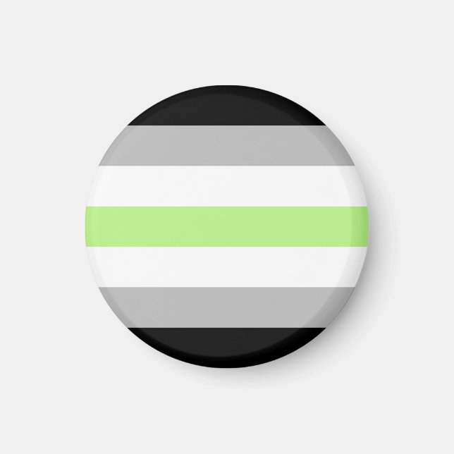 Aimant Drapeau de la fierté agender – Identité agender LG (Devant)