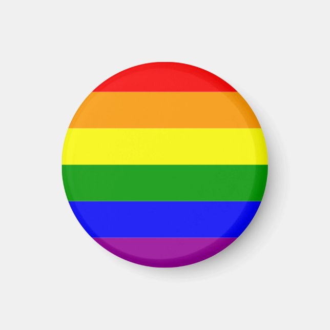 Aimant Drapeau de la fierté arc-en-ciel LGBTQIA+ (Devant)