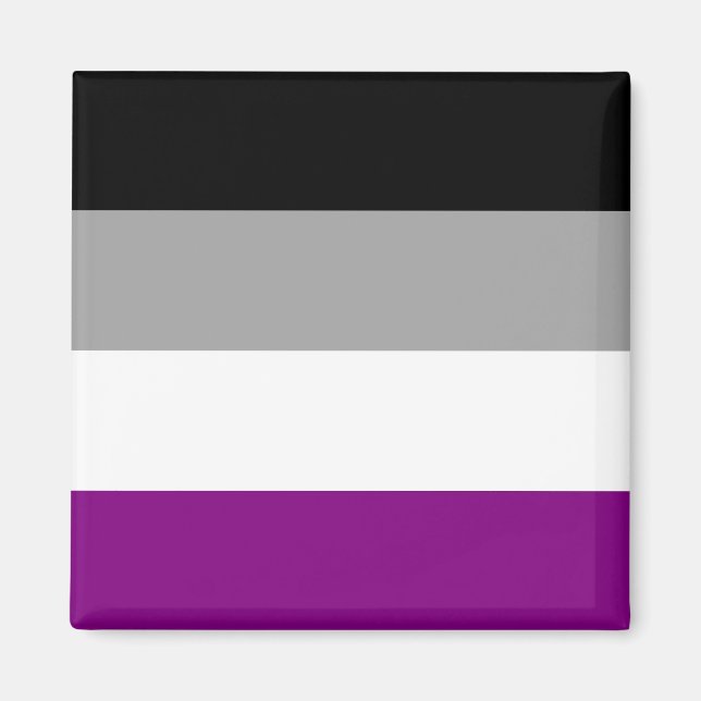 Aimant Drapeau de la fierté asexuelle (Devant)