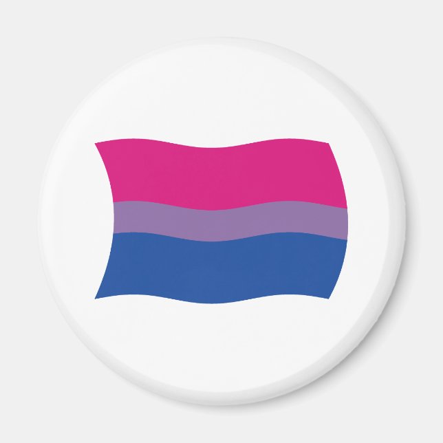 Aimant Drapeau de la Fierté Bisexuelle (Devant)