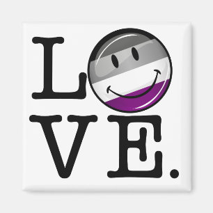 Aimant Drapeau de la Fierté d'Amour Asexuel