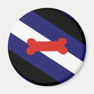 Aimant Drapeau de la fierté de jeu de chiot