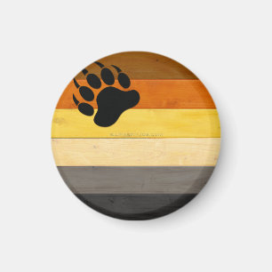 Aimant drapeau de la fierté des ours de SlipperyJoe's tex
