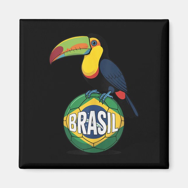Aimant Drapeau de la fierté du Brésil Brasil Toucan Ballo (Devant)
