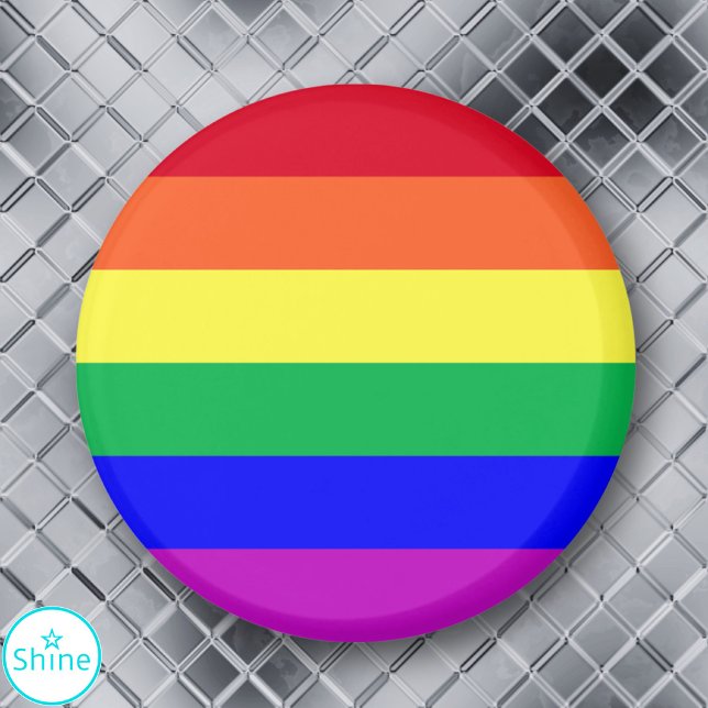 Aimant Drapeau de la fierté gay à rayures arc-en-ciel de  (Créateur téléchargé)