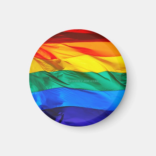 Aimant Drapeau de la fierté gay de SlipperyJoe's agitant  (Devant)