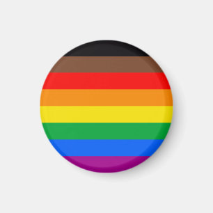 Aimant Drapeau de la fierté LGBTQ (8 bandes)