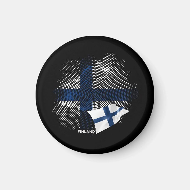 Aimant Drapeau de la Finlande (Devant)