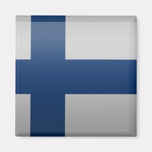 Aimant Drapeau de la Finlande. (Devant)