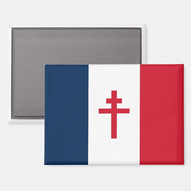 Aimant Drapeau de la France libre (Recto/Verso)