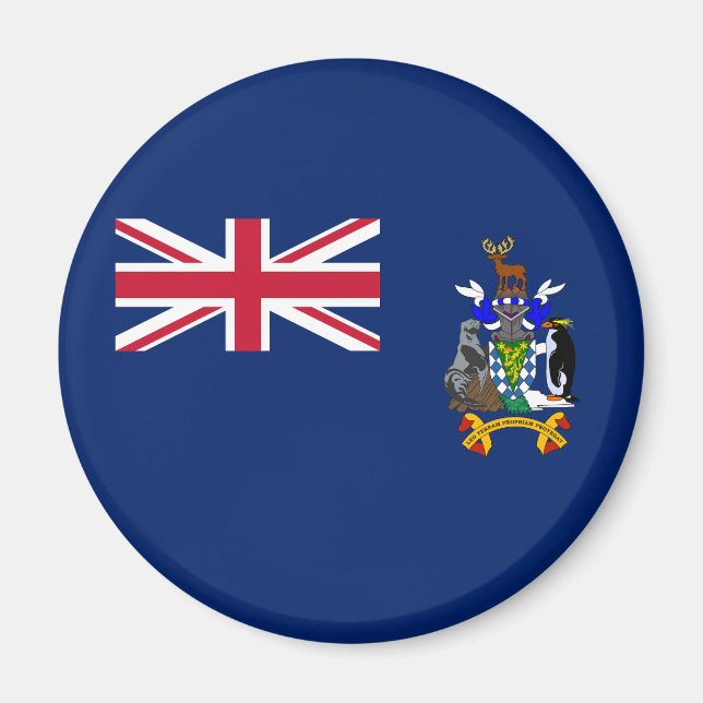 Aimant Drapeau de la Géorgie du Sud et des îles Sandwich  (Devant)
