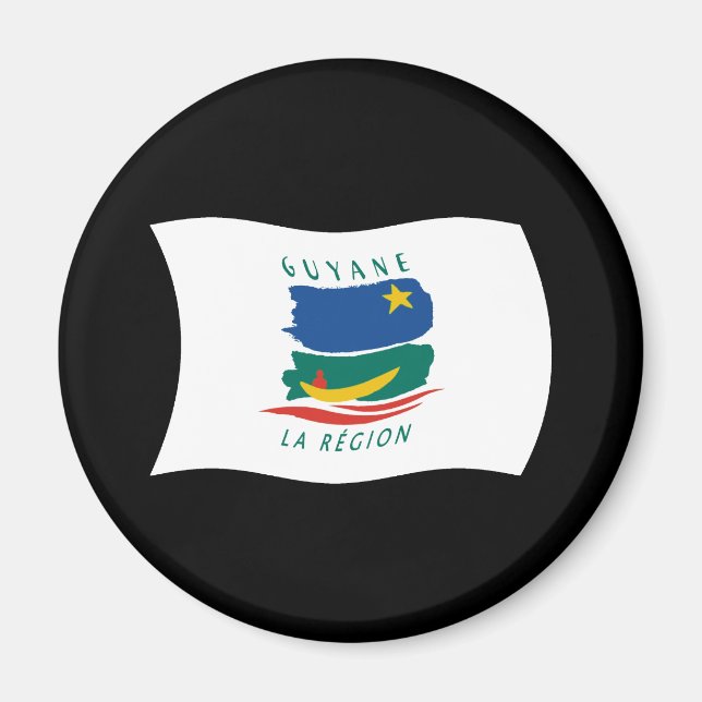 Aimant Drapeau de la Guyane française (Devant)
