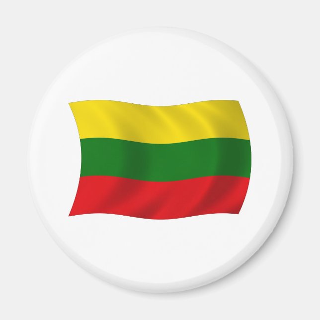 Aimant Drapeau de la Lituanie (Devant)