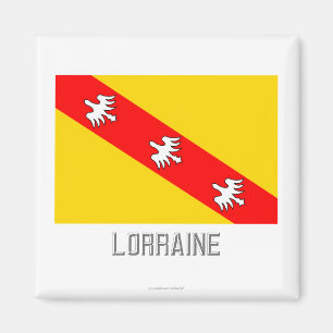 Aimant Drapeau de la Lorraine avec le nom