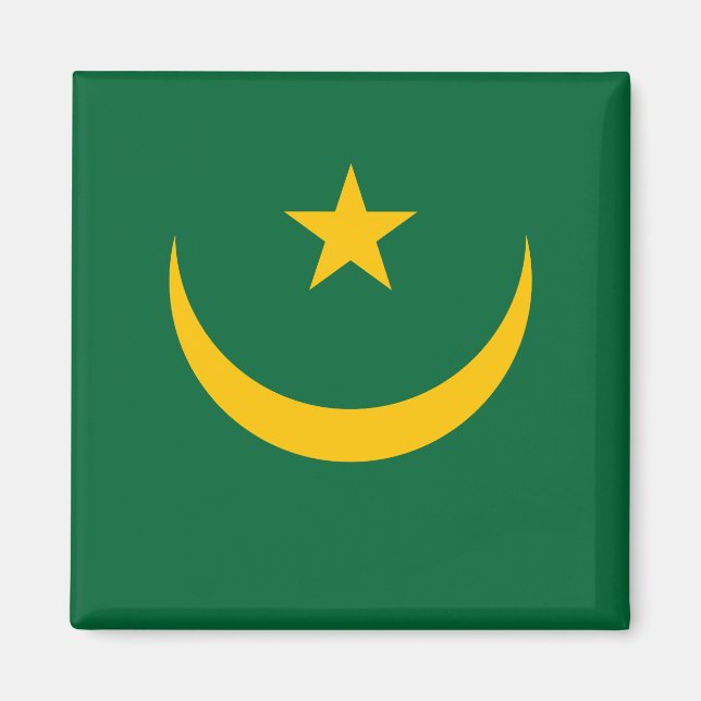 Aimant Drapeau de la Mauritanie (Devant)