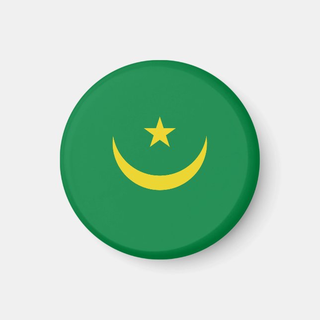 Aimant Drapeau de la Mauritanie (Devant)