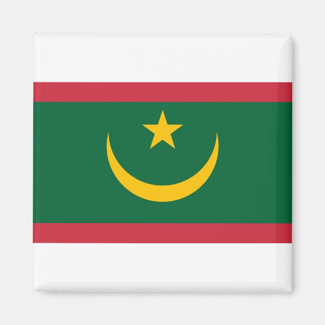 Aimant Drapeau de la Mauritanie (Devant)