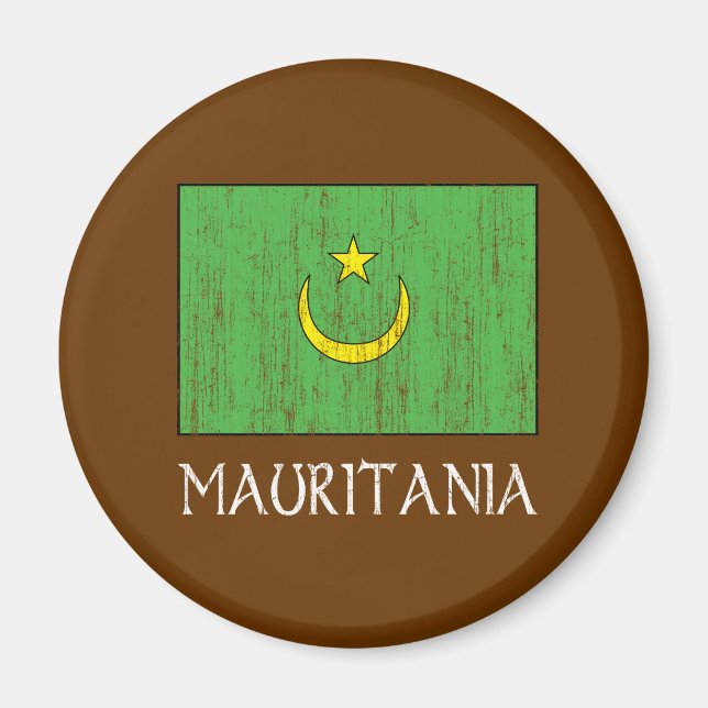 Aimant Drapeau de la Mauritanie (Devant)