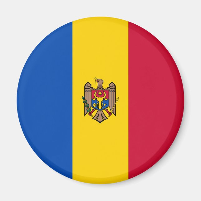 Aimant Drapeau de la Moldavie (Devant)