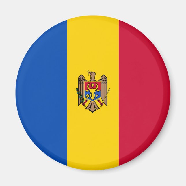Aimant Drapeau de la Moldavie (Devant)