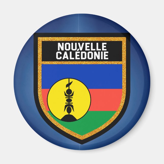 Aimant Drapeau de la Nouvelle-Calédonie (Devant)