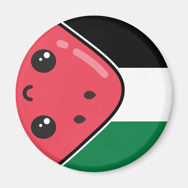 Aimant Drapeau de la Palestine mignonne avec Palestin san (Devant)