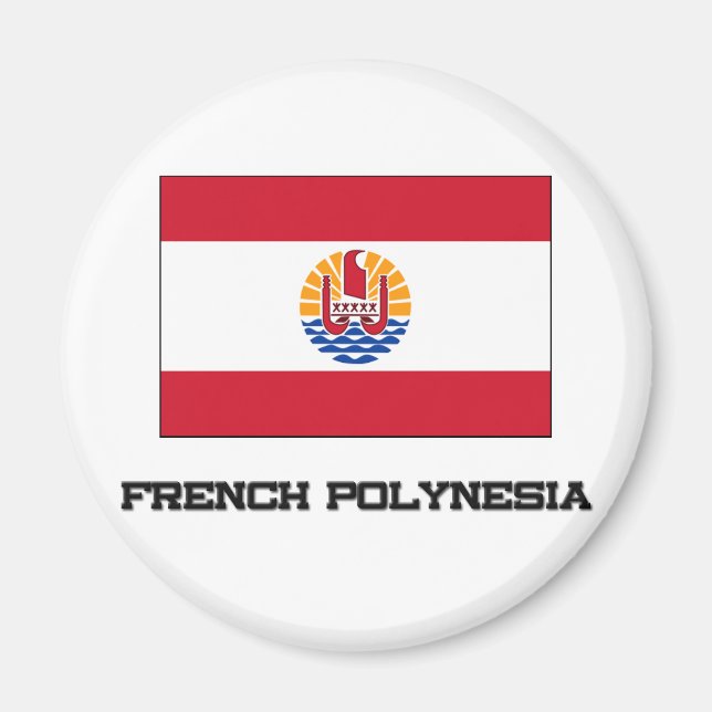 Aimant Drapeau de la Polynésie française (Devant)