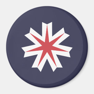 Aimant Drapeau de la préfecture d'Hokkaido, Japon