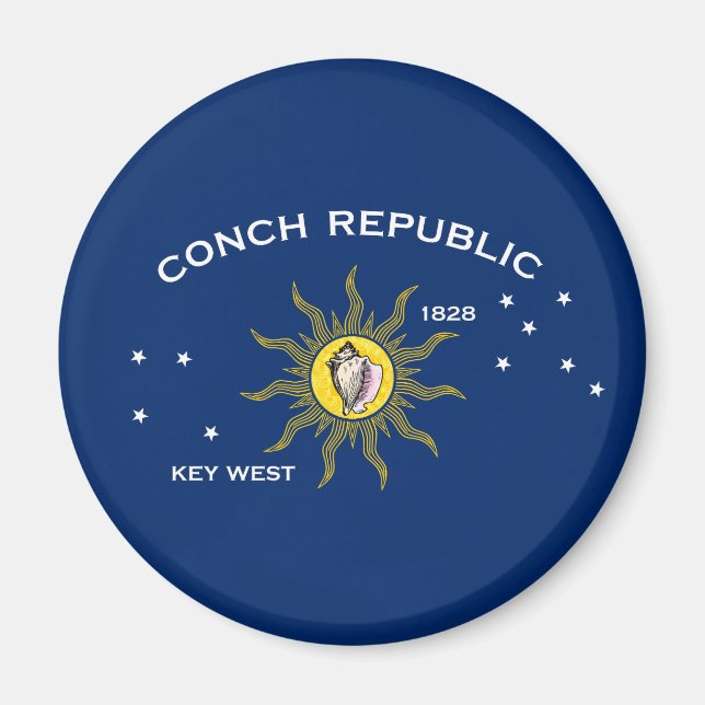 Aimant Drapeau de la République de Conch, Drapeau de Key  (Devant)