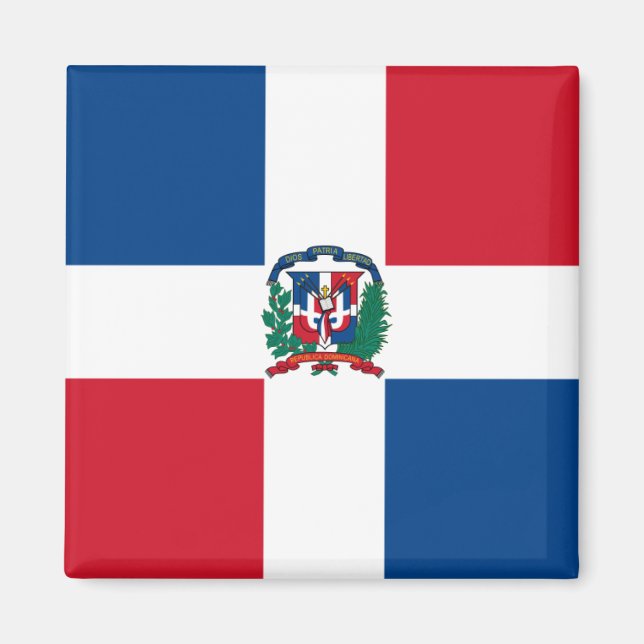 Aimant Drapeau de la République dominicaine (Devant)