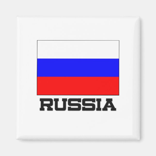Aimant Drapeau de la Russie (Devant)