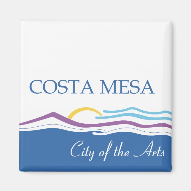 Aimant Drapeau de la ville de Costa Mesa (Devant)