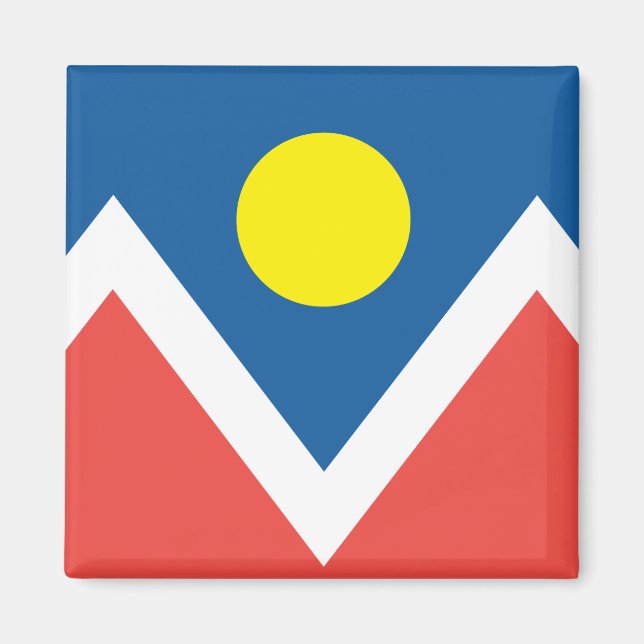 Aimant Drapeau de la ville de Denver (Devant)