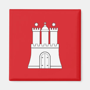 Aimant Drapeau de la ville de Hambourg Symbole Allemagne