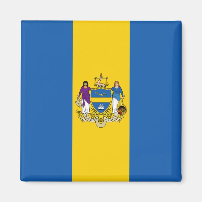 Aimant Drapeau de la ville de Philadelphie (Pennsylvanie) (Devant)