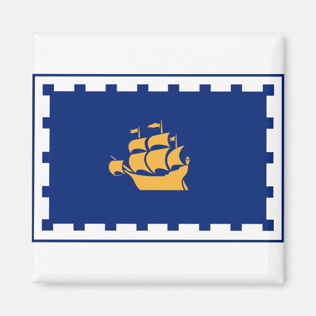 Aimant Drapeau de la ville de Québec (Devant)