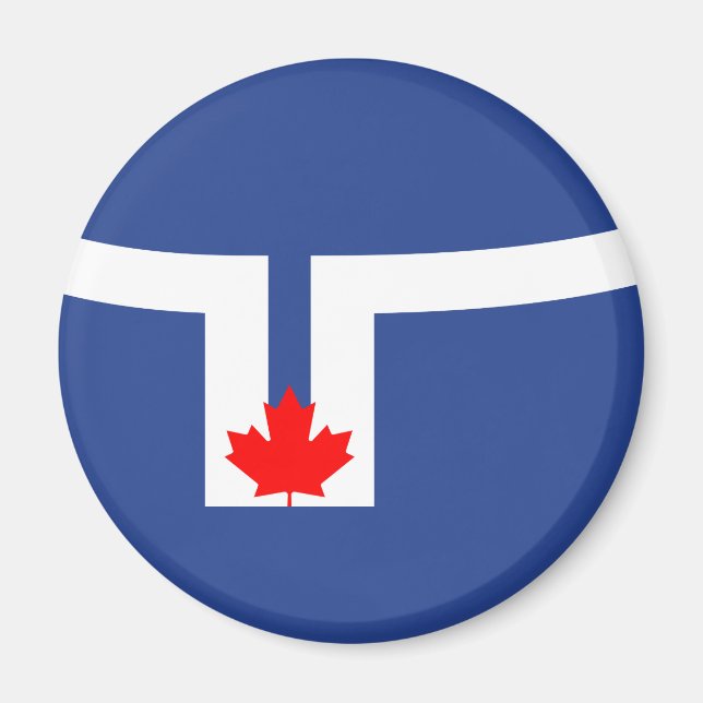 Aimant Drapeau de la ville de Toronto (Canada) (Devant)