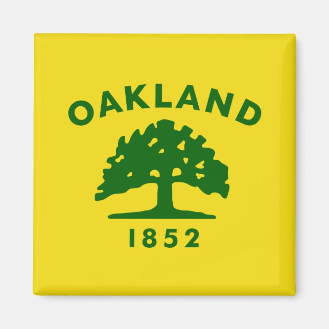 Aimant Drapeau de la ville d'Oakland (Californie) (Devant)