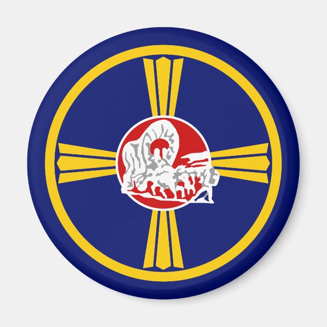 Aimant Drapeau de la ville d'Omaha (Nebraska) (Devant)