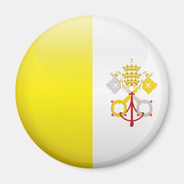 Aimant Drapeau de la ville du Vatican (Devant)