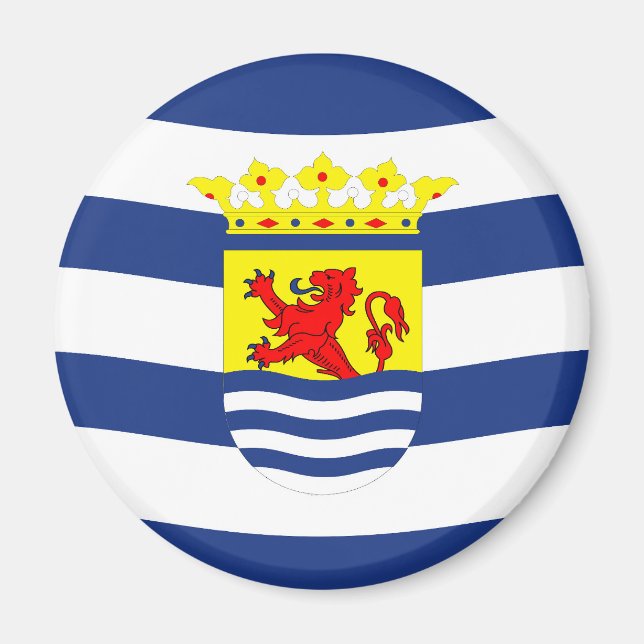 Aimant Drapeau de la Zélande Pays-Bas province hollandais (Devant)