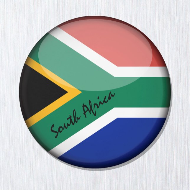 Aimant Drapeau de l'Afrique du Sud et Africain - fans de  (Créateur téléchargé)