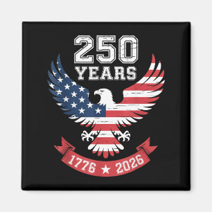 Aimant Drapeau de l'aigle patriotique Usa 250 ans 1776 20