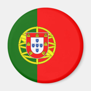 Aimant Drapeau de l'aimant du Portugal (rond)