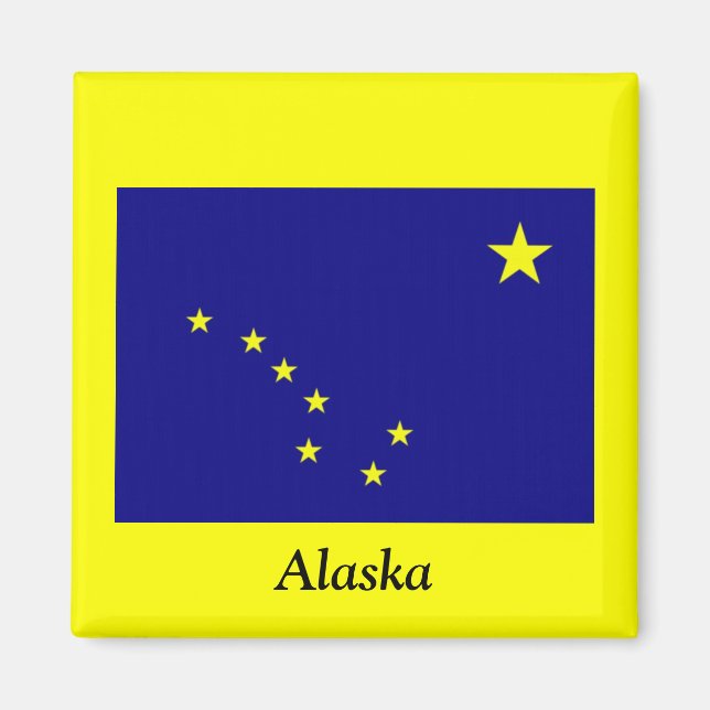 Aimant Drapeau de l'Alaska (Devant)