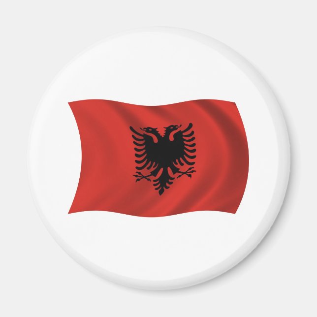 Aimant Drapeau de l'Albanie (Devant)