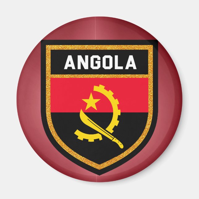 Aimant Drapeau de l'Angola (Devant)