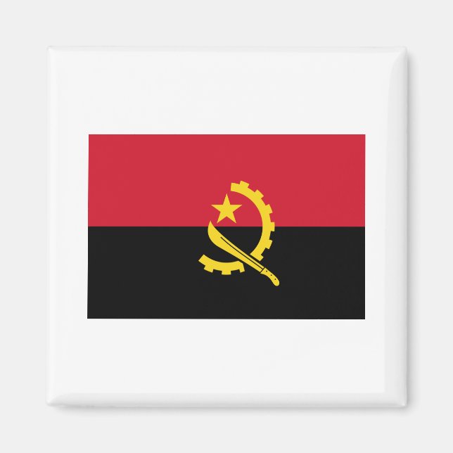 Aimant drapeau de l'Angola AO (Devant)