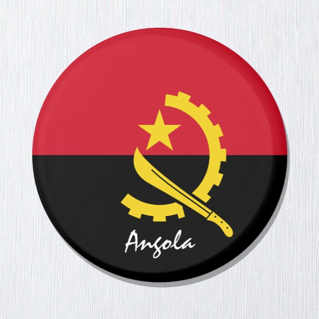 Aimant drapeau de l'Angola et Africain - fans de voyages/ (Créateur téléchargé)