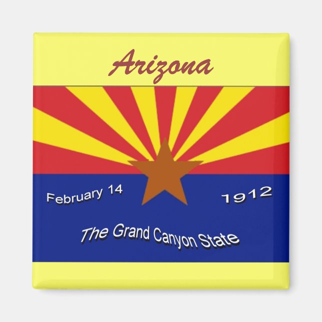 Aimant drapeau de l'Arizona (Devant)